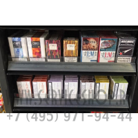 Диспенсер для продажи сигарет с семью синхронными створками из ЛДСП с установкой для пачек IQOS, стандартные ячейки